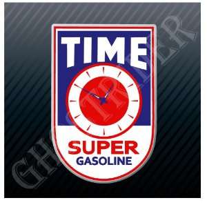  Time Super Gasoline Gas Pump Fuel Station Vintage Sticker 