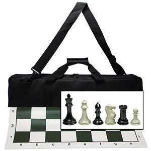   Chess Set with Deluxe Carry Bag   Choose Your Chessmen and Board Color
