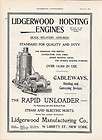 1899 Lidgerwood Mfg Co New York Ad Hoisting Engines