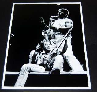 THE BIG MAN CLARENCE CLEMONS SIGNED CARD & GREAT PRINT W 