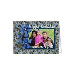  From All of Us Birthday Photo Card Forget me nots Card 