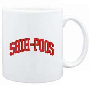  Mug White  Shih poos ATHLETIC APPLIQUE / EMBROIDERY 