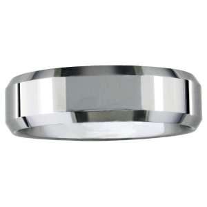  7mm Beveled Titanium Wedding Band, Available Ring Sizes 7 