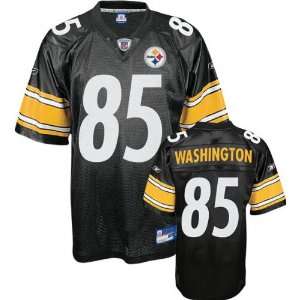 Nate Washington Jersey Reebok Black Replica #85 Pittsburgh Steelers 