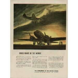  and express  1943 The Airlines of the United States Ad, A0923