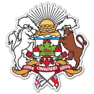Calgary Alberta Canada coat of arms sticker 4 x 5  