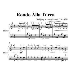  Rondo Alla Turca Mozart Easy Piano Sheet Music Wolfgang 