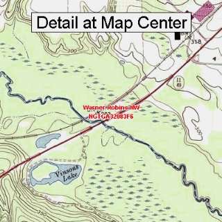 USGS Topographic Quadrangle Map   Warner Robins NW, Georgia (Folded 