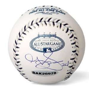  Autographed Grady Sizemore Baseball; 2008 All Star Game 
