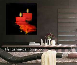 Abstract Romantic Candles Feng Shui Bedroom Painting  