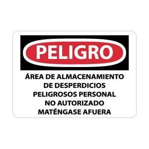 SPD442RB   Peligro, Area De Almacenamiento De Despedicios Peligrosos 