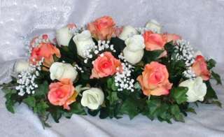 CENTERPIECES ~ CUSTOM COLORS ~ Altar Table Silk Wedding Flowers Roses 
