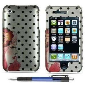 Girl With Black Net Dots Premium Design Protector Hard Cover Case for 