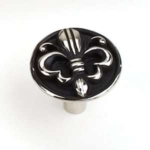  Laurey 1 1/4 Fleur de Lis Knob   Antique Silver 13360 