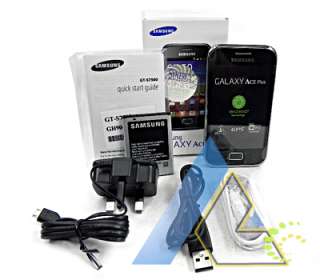 Samsung Galaxy Ace Plus S7500 5MP Mobile Phone Black+4Gifts+1 Year 