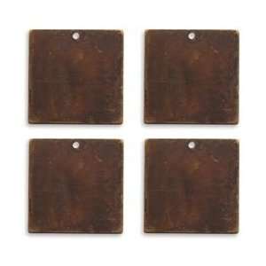  Vintaj Metal Altered Blanks 4/Pkg Small Square 20mm; 3 