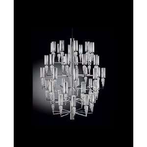 Subzero 50 chandelier   chrome (white inside), 110   125V (for use in 