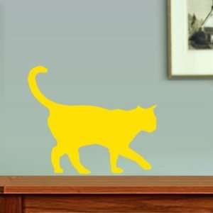  Yellow Cat Walking Fun Wall Decal