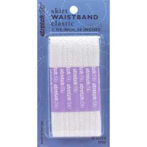 Waistband Elastic 1 7/8 Inch Wide 30 Inches White