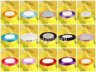   6mm satin ribbons all colors for wedding decoration favor box ribbon