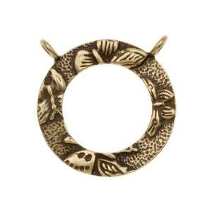  Antiqued Brass Eyeglass Holder Ring With Butterflies 24mm 
