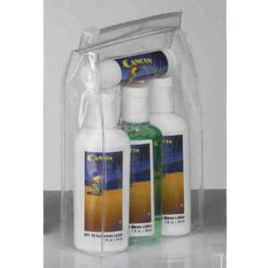   SPF 15 lip balm, flip top aloe gel and sunscreen. Health & Personal