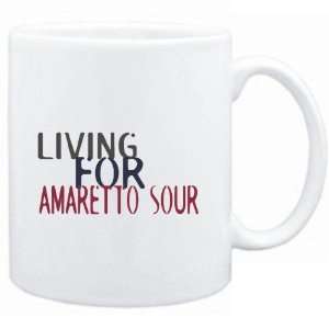  Mug White  living for Amaretto Sour  Drinks