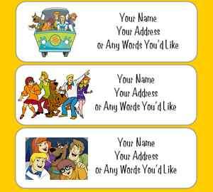 SCOOBY DOO GANG PERSONALIZED RETURN ADDRESS LABELS  