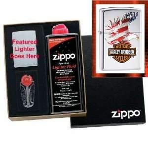  Harley Davidson   American Eagle Zippo Lighter Gift Set 