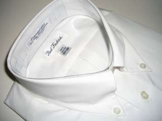 544 NEW PAUL FREDRICK White Monogram HATB Mens Dress Shirts Size M 