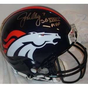 John Elway Autographed Helmet   Authentic  Sports 