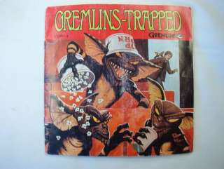 1984 GREMLINS TRAPPED BOOK & RECORD SET#4 WARNER Bros  