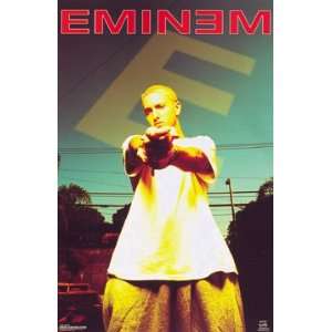  Eminem Poster Gold Red Letters