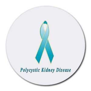  Polycystic Kidney Disease Awareness Ribbon Round Mouse Pad 