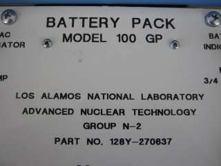 LANL Advanced Nuclear Technology Battery Pack 100GP NIM  