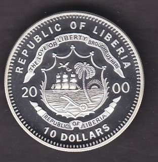 LIBERIA SILVER COIN,$10 USA CIVIL WAR+CERTIFICATE  