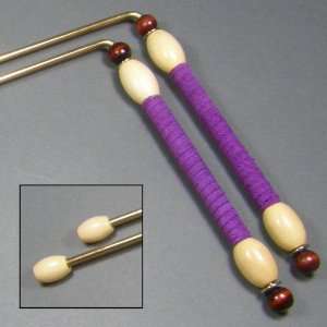 Bronze Dowsing Rods with Leather Wrapped Brass Sleeve Handles, (DR93)