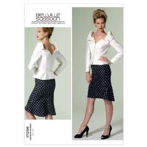 Vogue Patterns V1296 Misses Top and Skirt, Size F5 (16 18 20 22 24)