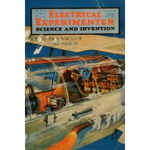  1920 Cover Science Invention Vintage Airplane Aircraft 