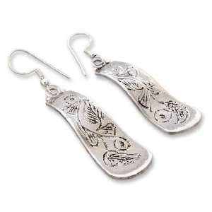  Sterling silver drop earrings, Autumn Leaves Jewelry