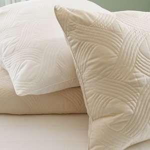  Quilted Sateen Sham   Ivory, Euro   Frontgate