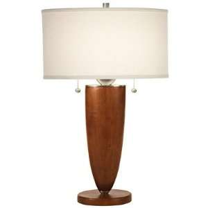    Kathy Ireland Deco Steel & Wood Walnut Table Lamp