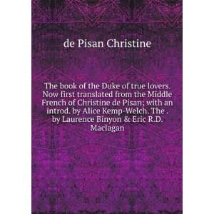   Binyon & Eric R.D. Maclagan de Pisan Christine  Books