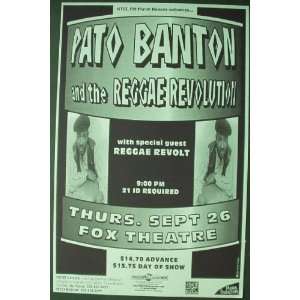  Pato Banton Fox Boulder Colorado 1996 Gig Poster reggae 