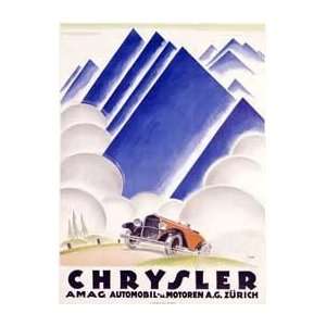   Chrysler   Artist Otto Ernst  Poster Size 24 X 18