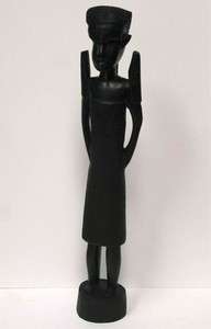   Besmo Kenya Statue Figurine Hand Carved Art Africa African Woman Wood