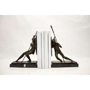  Bronze Roman Soliders Book Holder Warrior Statue