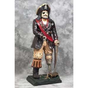  6 Foot Life Size Pirate Captain Statue 