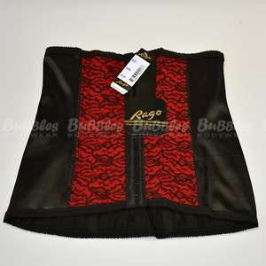 Rago 825 Waist Cincher with Lace NWT Classic Red Black  