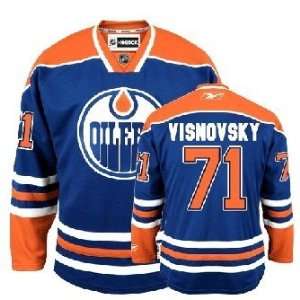 2012 New NHL Edmonton Oilers #71 Visnovsky Blue Ice Hockey 